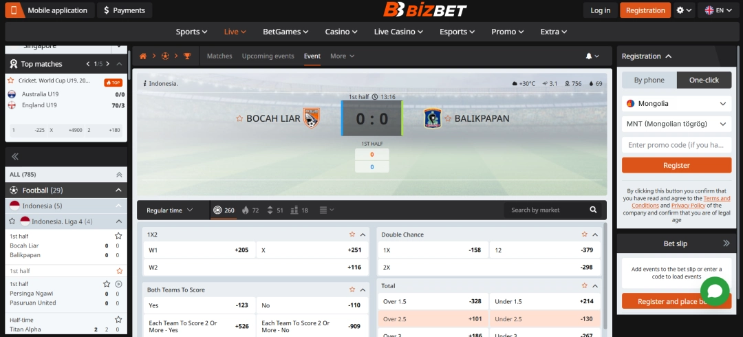 Image of Bizbet sport betting in Mongolia